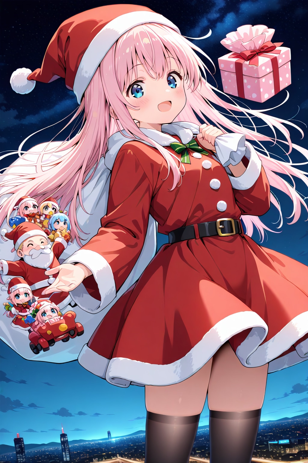 おもちゃと夢を、プレゼントの袋に... | の人気AIイラスト・グラビア