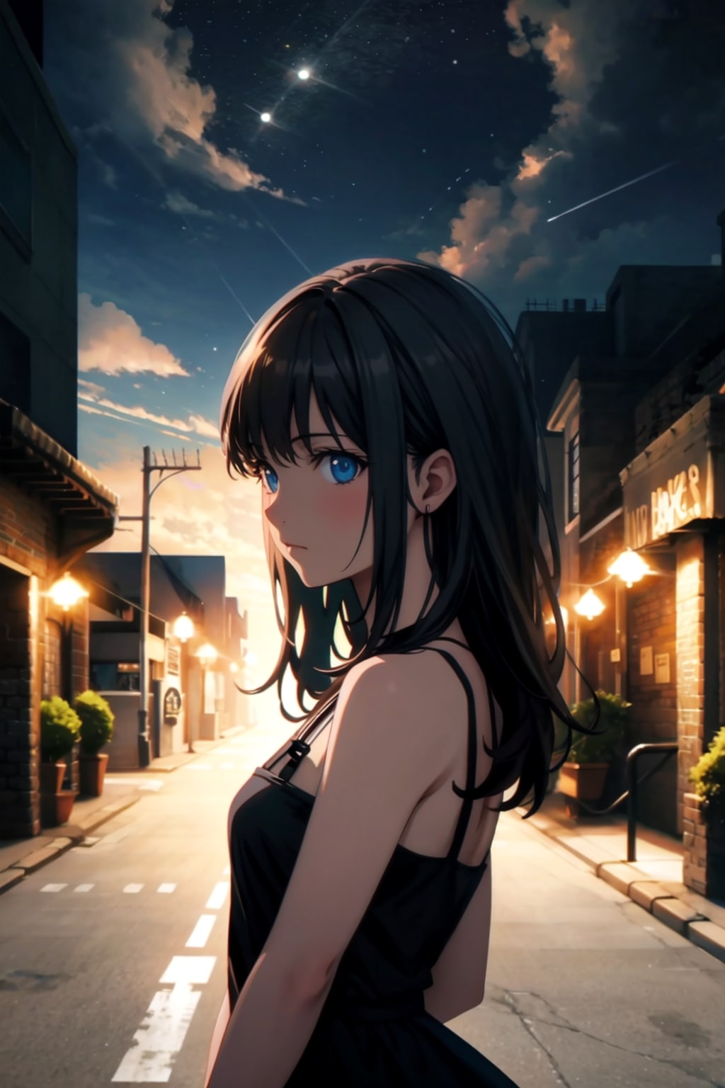 夜の通り | の人気AIイラスト・グラビア