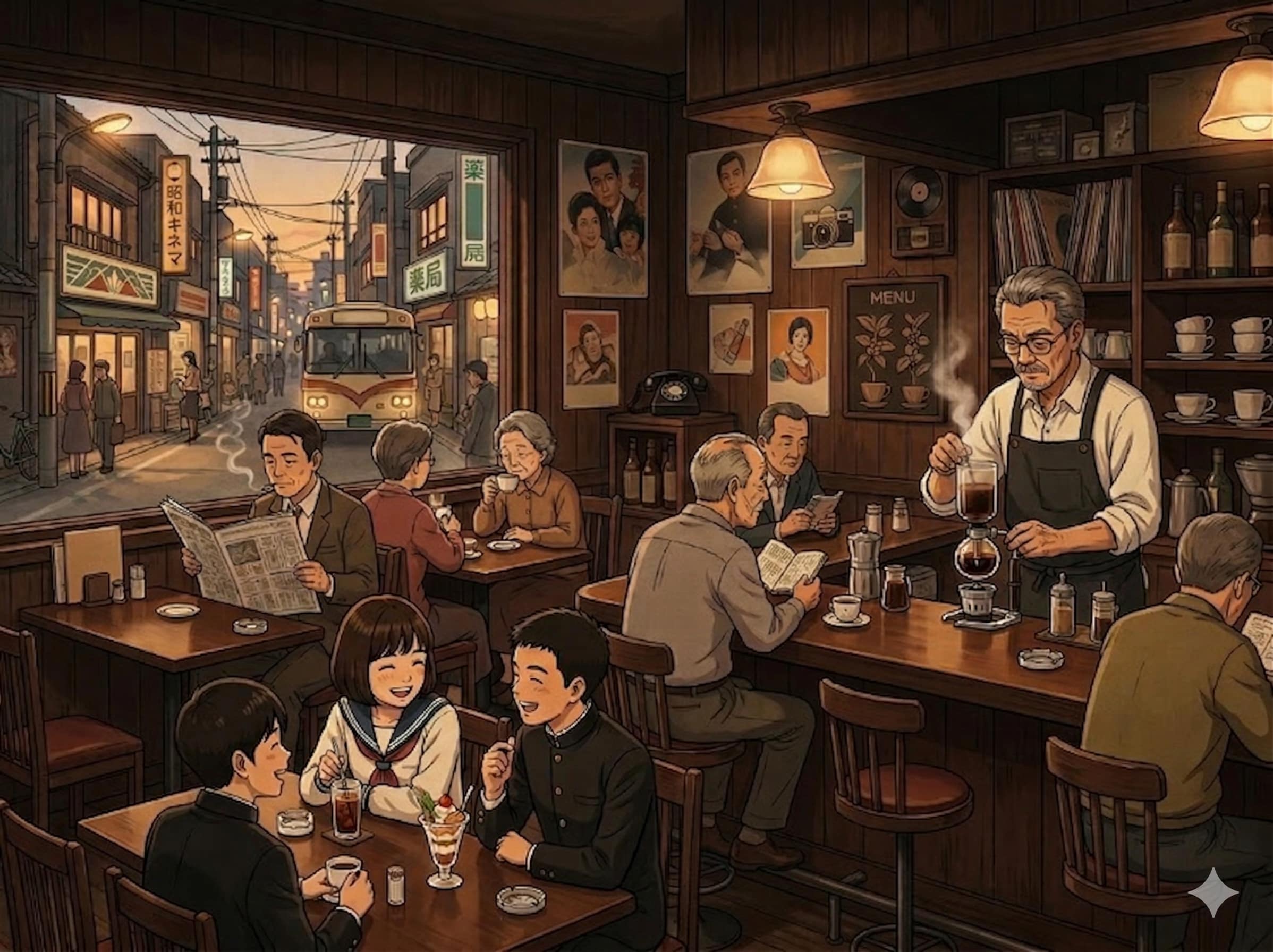 昭和喫茶店 | の人気AIイラスト・グラビア