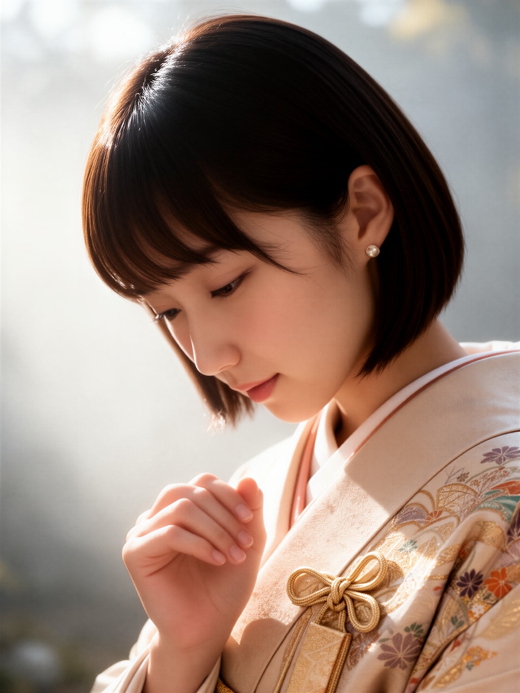 お祈りする女の子 2