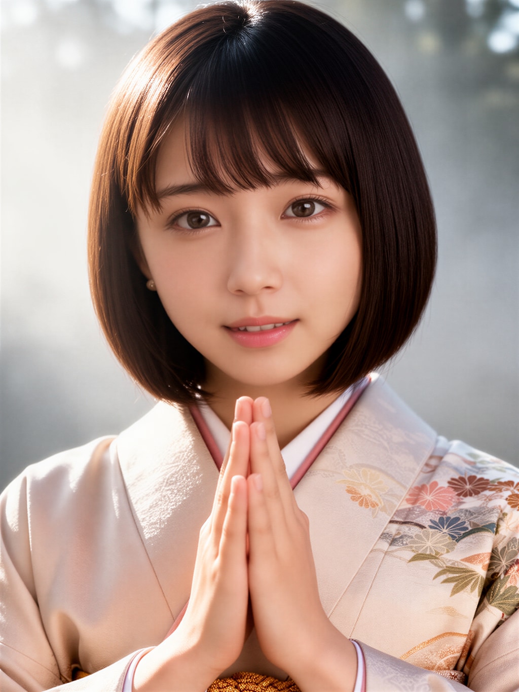 お祈りする女の子 2