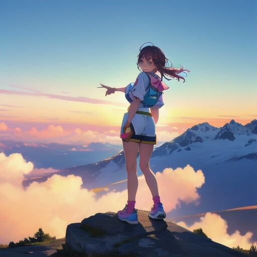 見て、朝日が登るよ