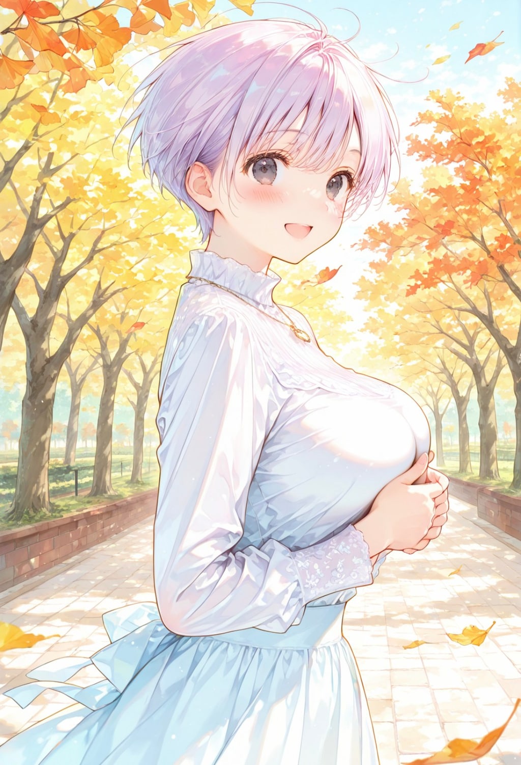 「この通りの紅葉🍁とっても素敵ですね」の彼女