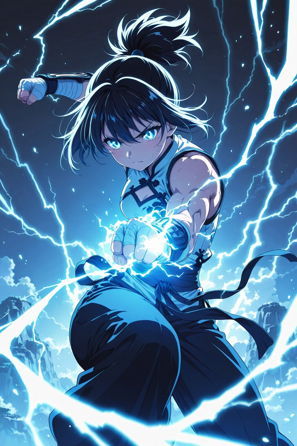 雷光の正拳突き