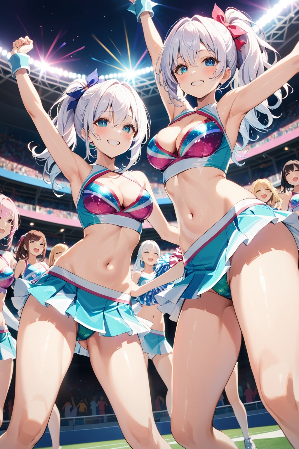 双子のチアガール