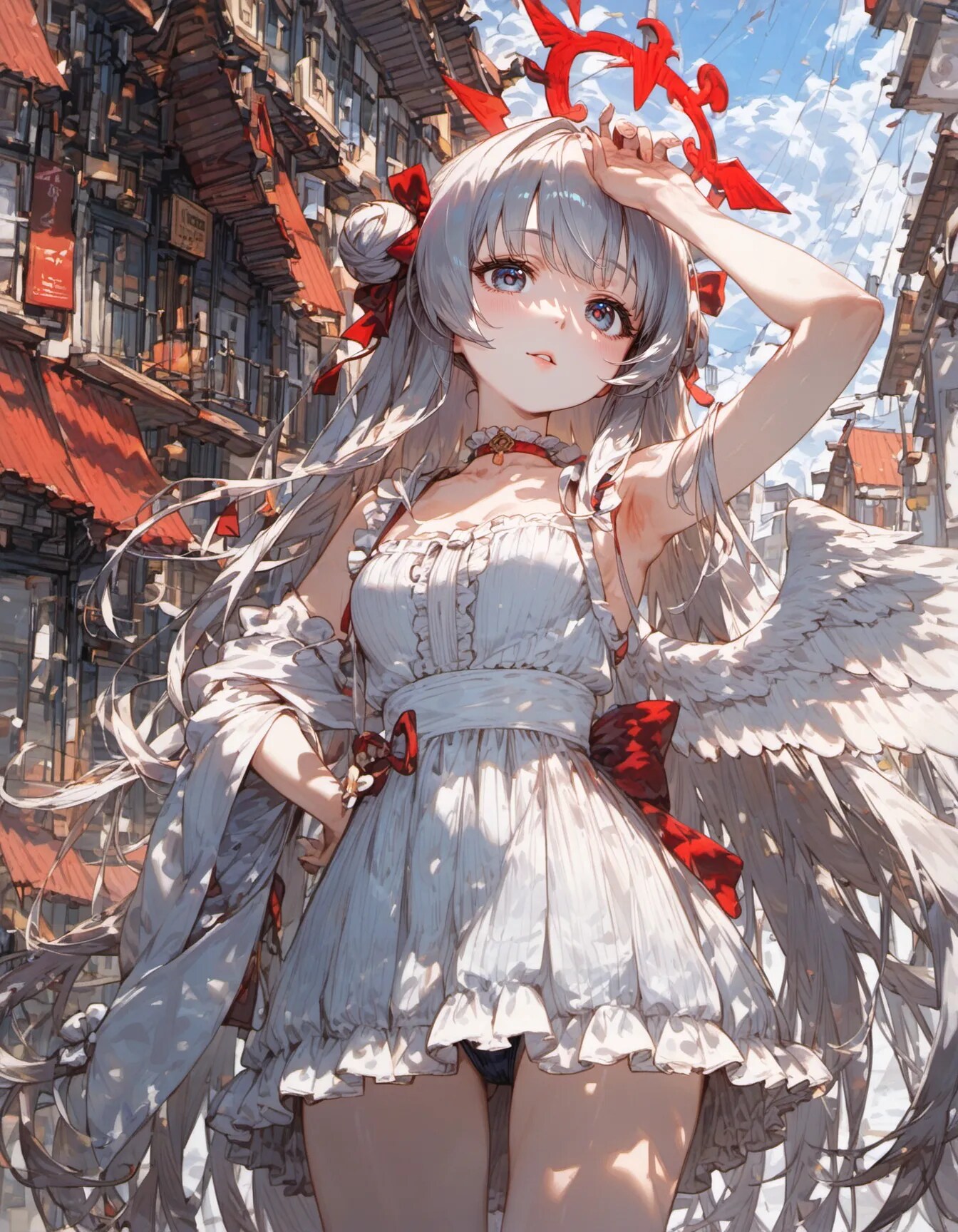 Angelic Promenade in the Old Town | の人気AIイラスト・グラビア