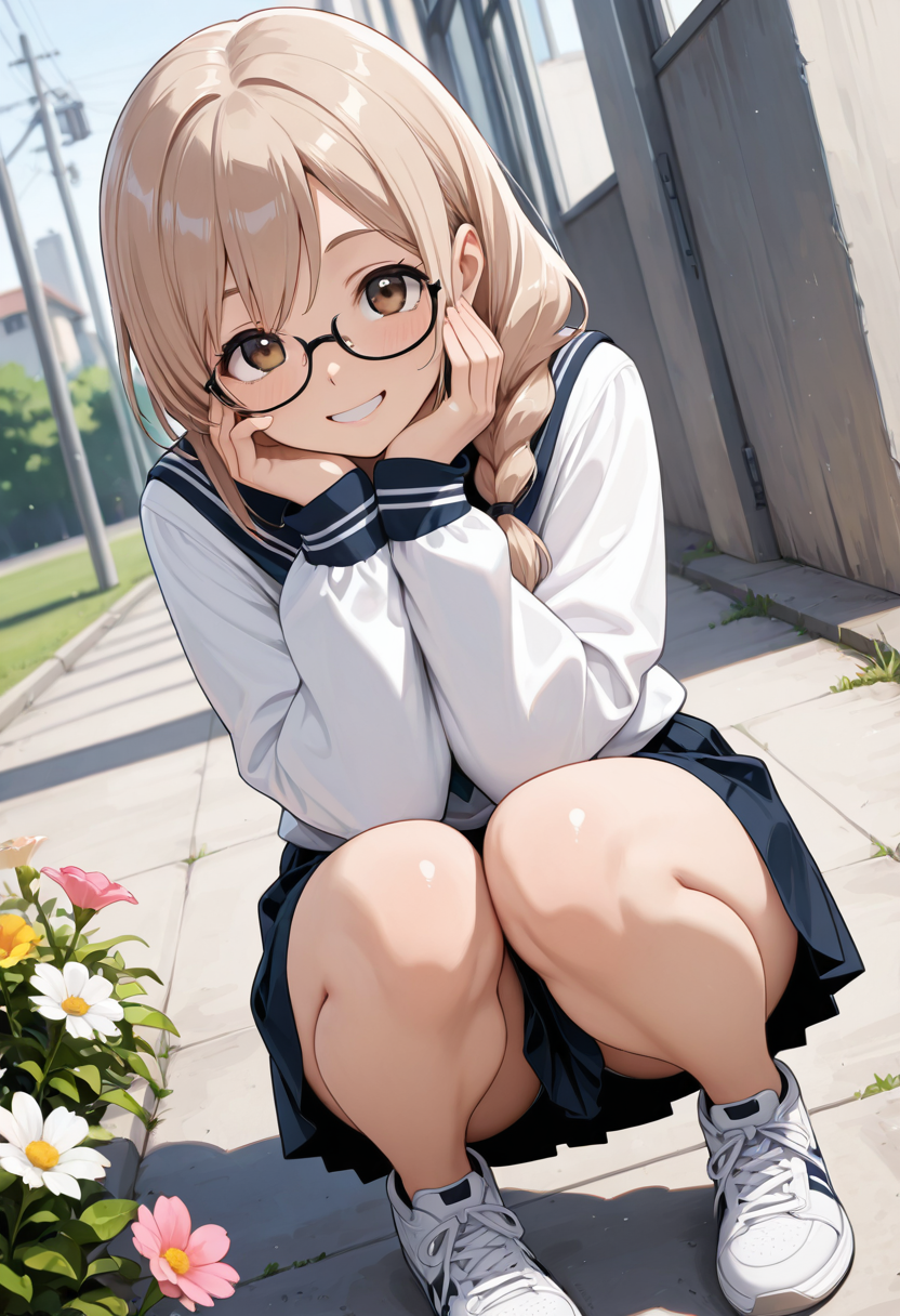 放課後の花壇にて