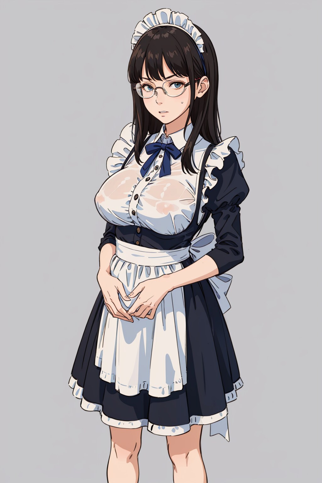 弱みを握られてメイドコスさせられる委員長女子