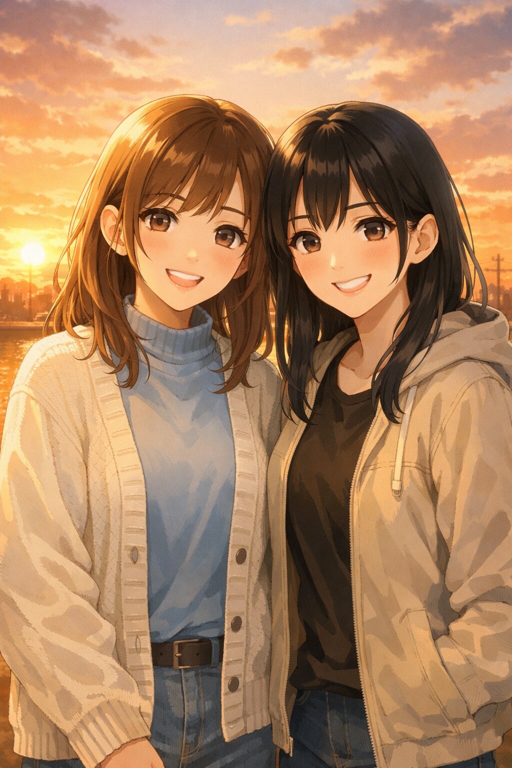 夕陽の女性 | の人気AIイラスト・グラビア
