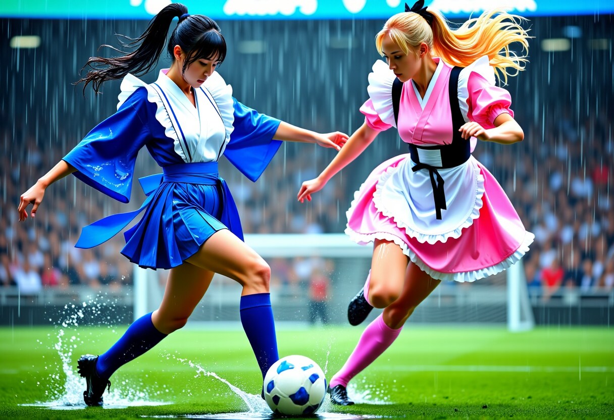 メイドサッカー：腰元ブルー