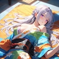 (788HQ)銀髪ちゃん着物I2I 2枚目
