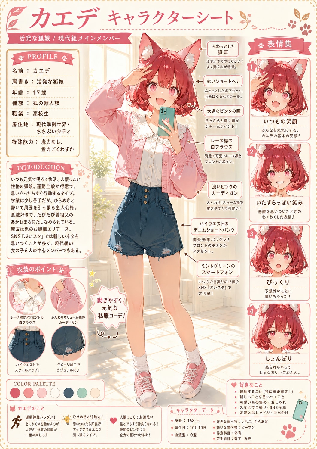 【告知】キャラシー風に「#うちの子貸します」for「#あの子と一緒にハイチーズ」企画