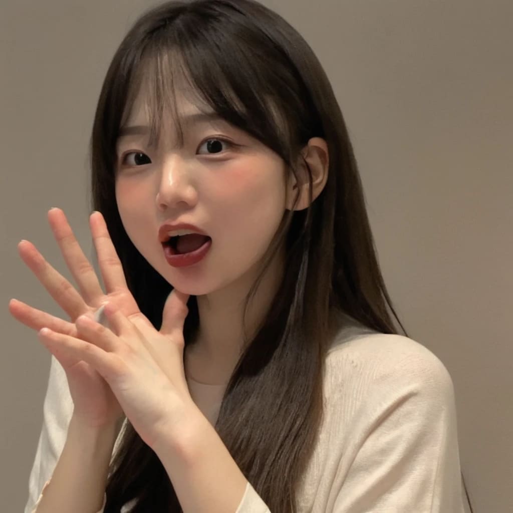 黒髪ロングの舌出し美女７４