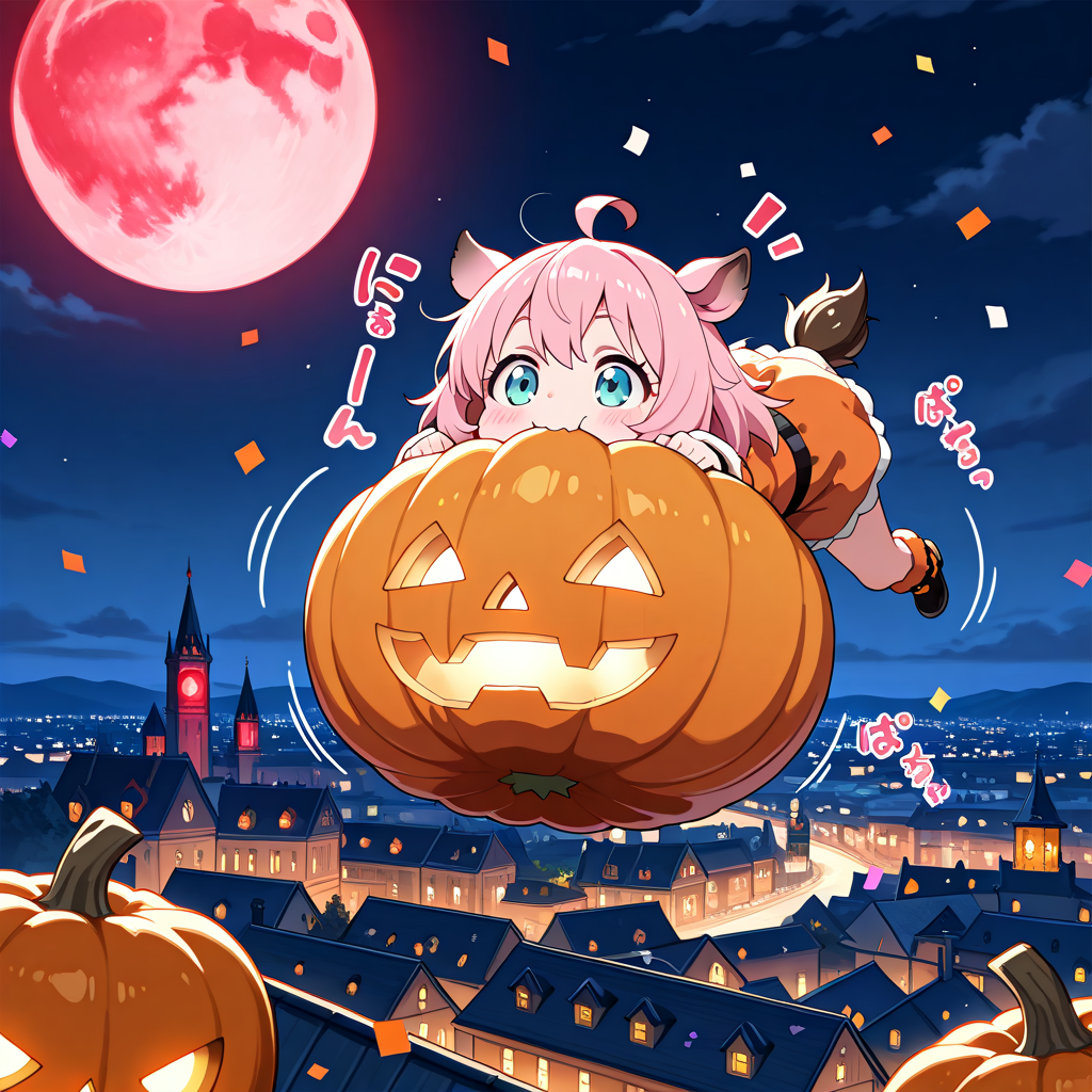 イノシシちゃんとかぼちゃ