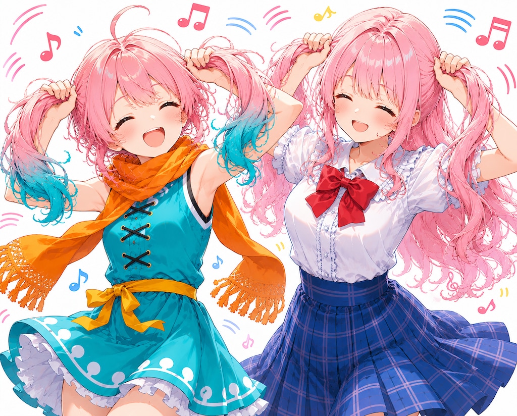 あの子と一緒に手ツインテ