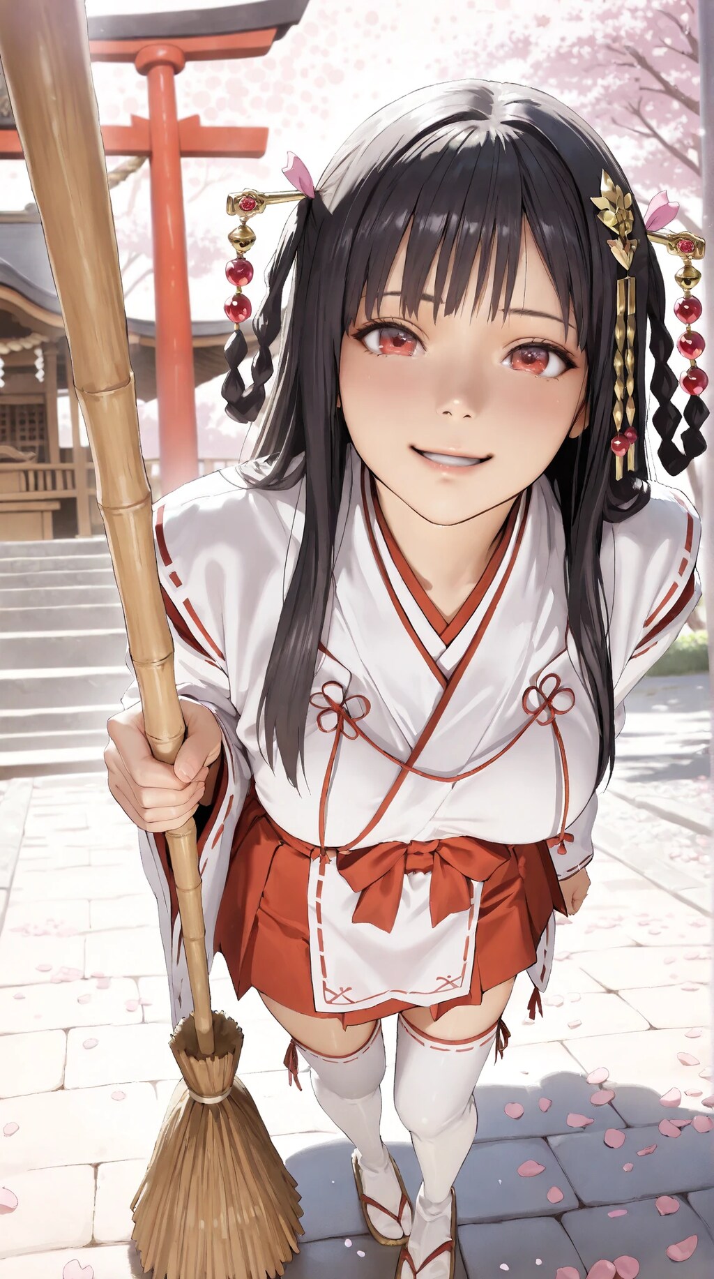 リナちゃんの巫女体験