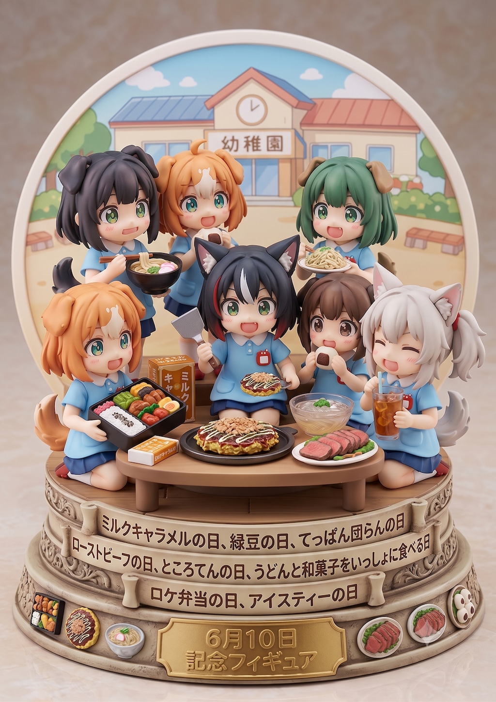 ６月１０日はミルクキャラメルの日、緑豆の日、てっぱん団らんの日、ローストビーフの日、ところてんの日、うどんと和菓子をいっしょに食べる日、ロケ弁当の日、アイスティーの日