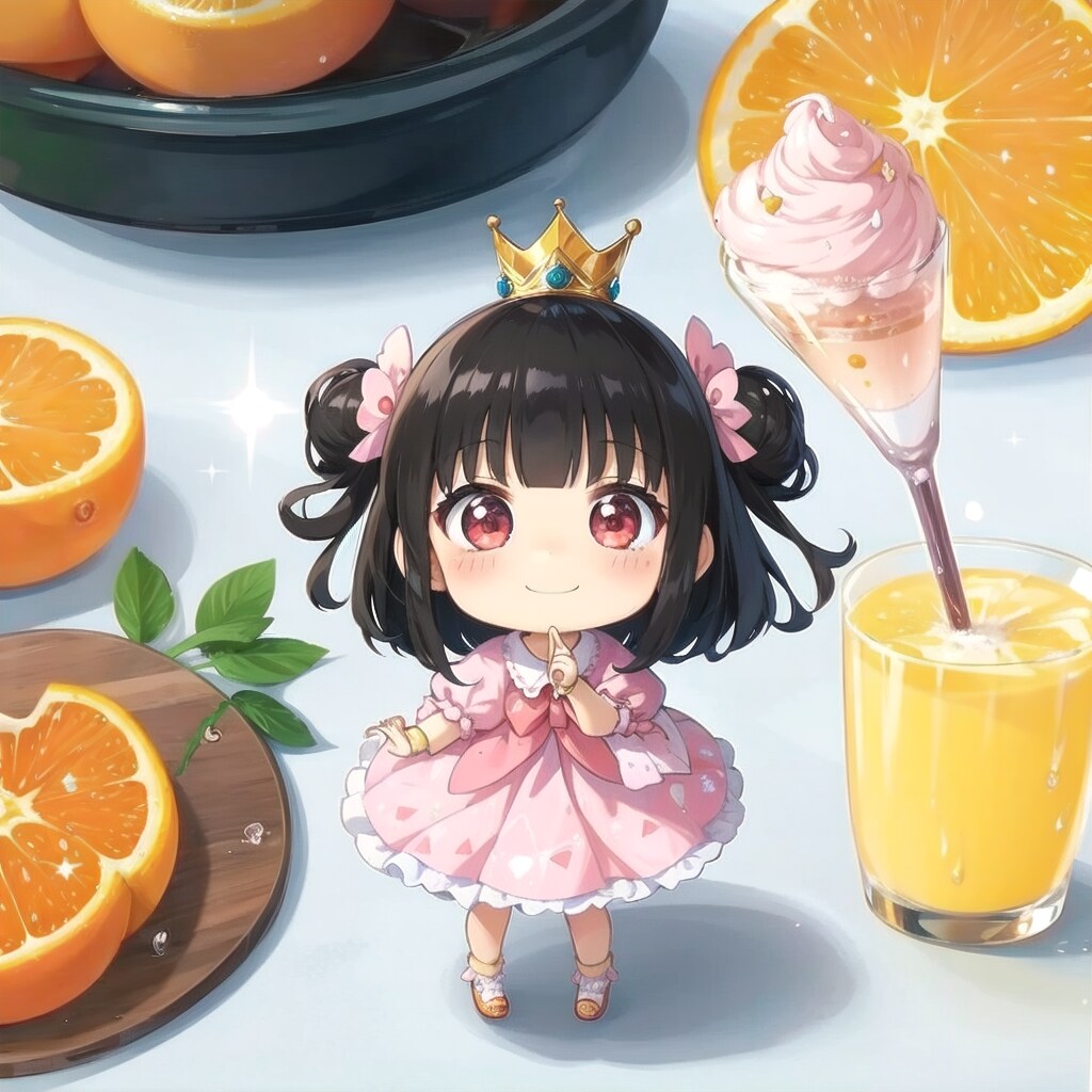 おっきなオレンジジュースなのです！
