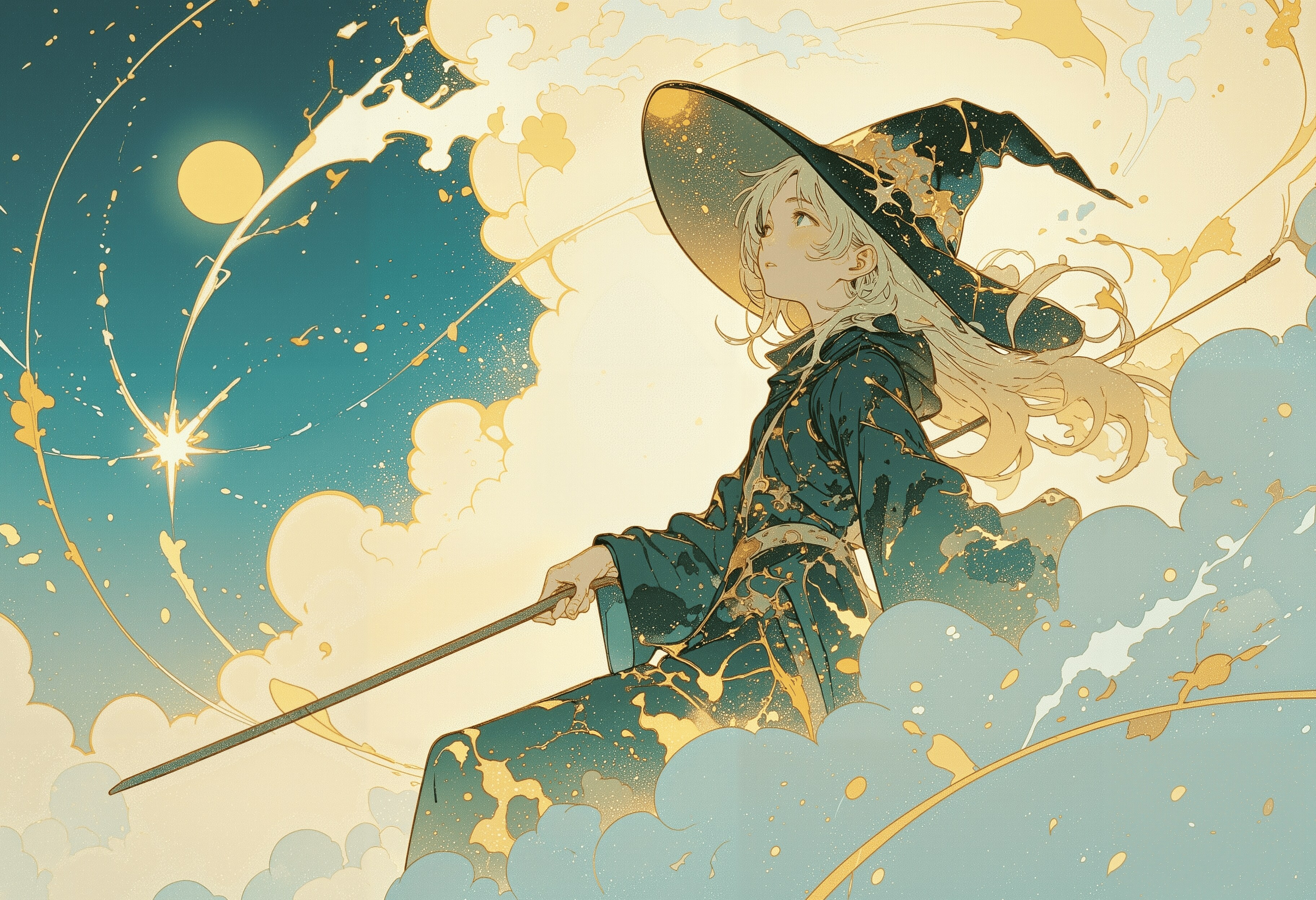 月明かりの魔法使い | の人気AIイラスト・グラビア