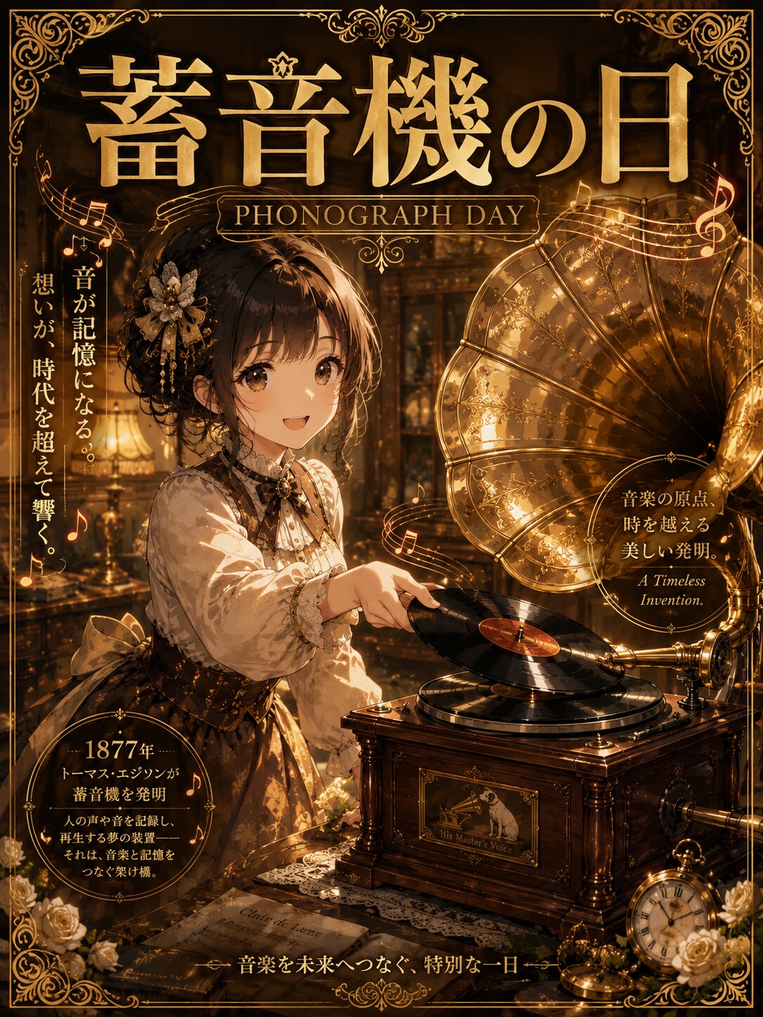 蓄音機の日 | の人気AIイラスト・グラビア