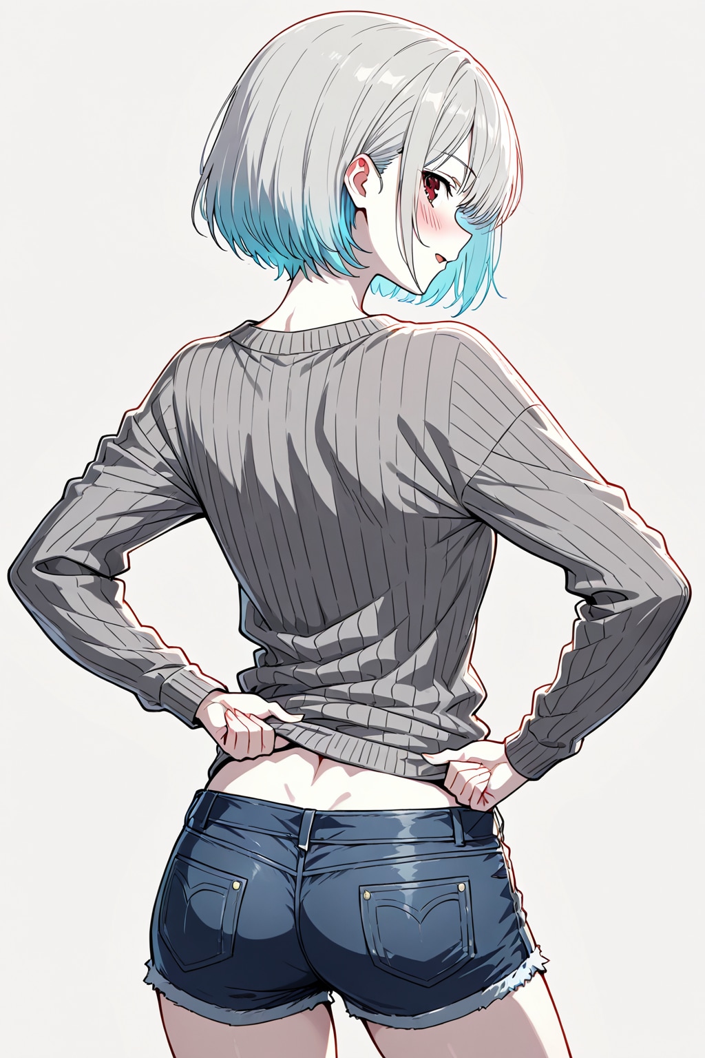 夕とホットパンツ