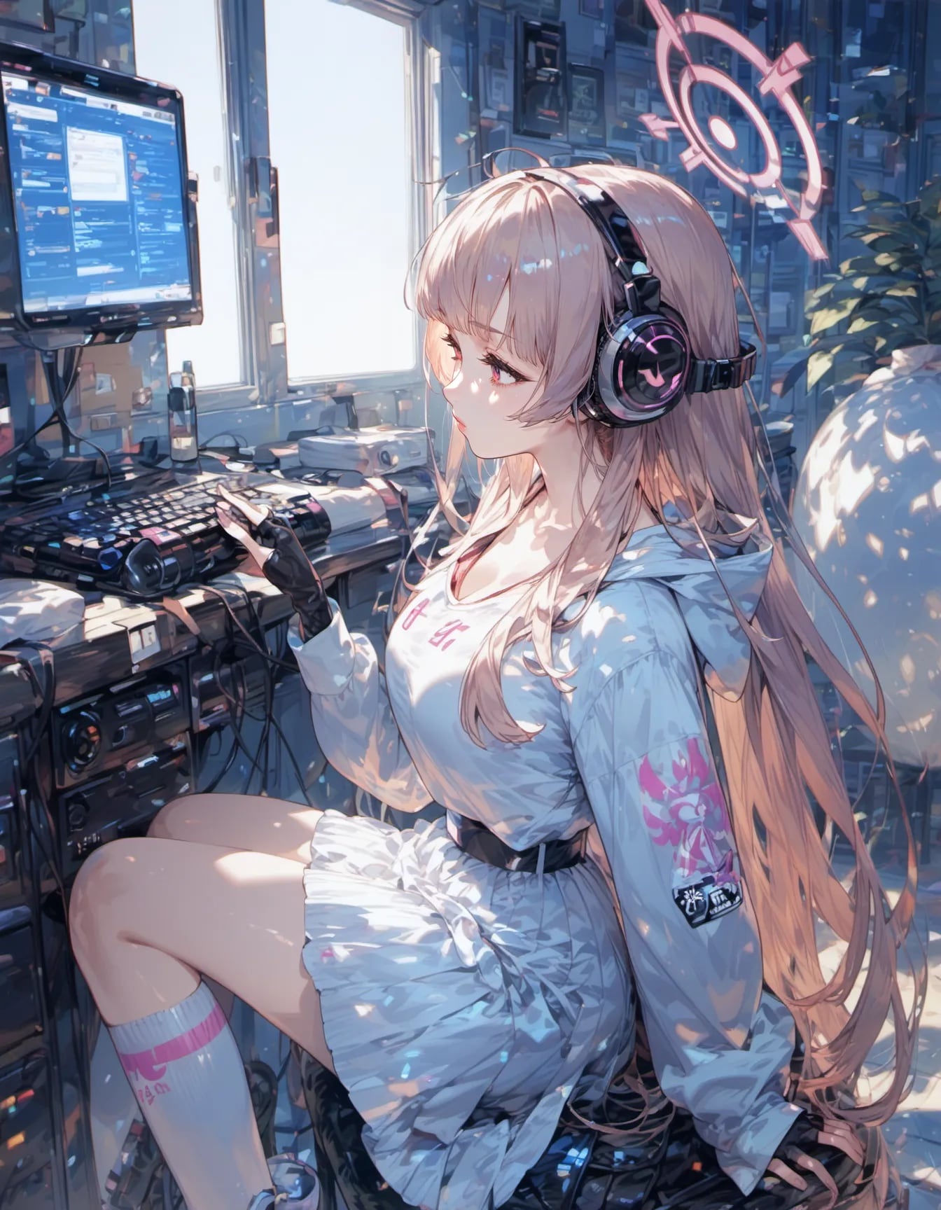 Fragments of Light in a Digital Sanctuary | の人気AIイラスト・グラビア