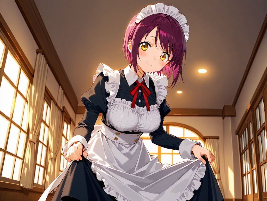 おはようございます（挨拶メイドの芽衣ちゃん）