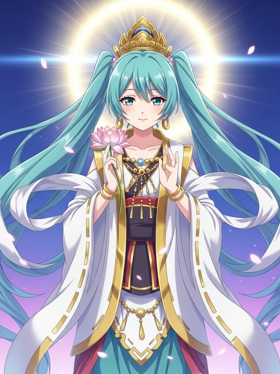 ミク観音（２枚） | の人気AIイラスト・グラビア