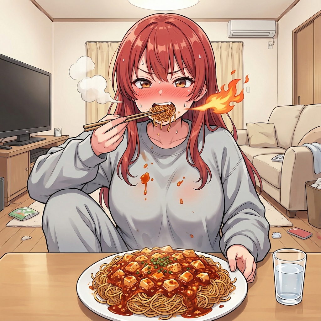 千尋vs激辛麻婆あんかけ焼きそば