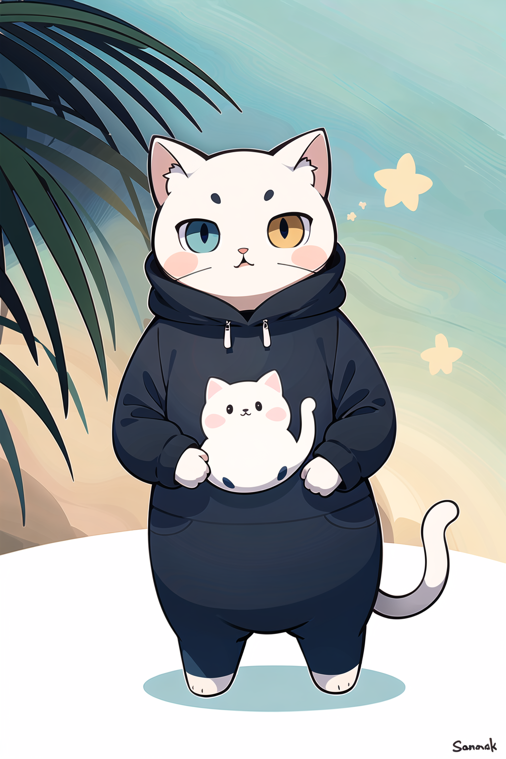 パーカーねこ