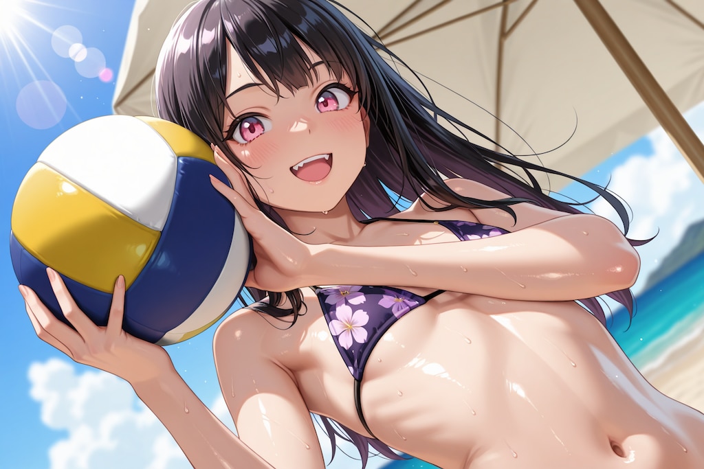 【本日の板野ちゃん】「ビーチバレー、ちょっと疲れたね♪」