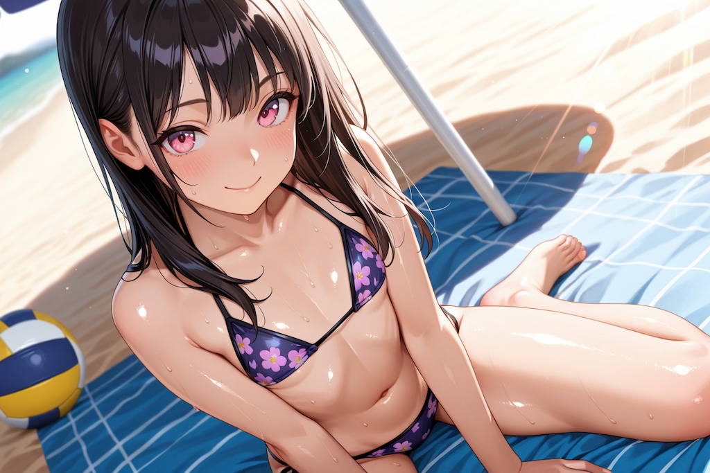 【本日の板野ちゃん】「ビーチバレー、ちょっと疲れたね♪」