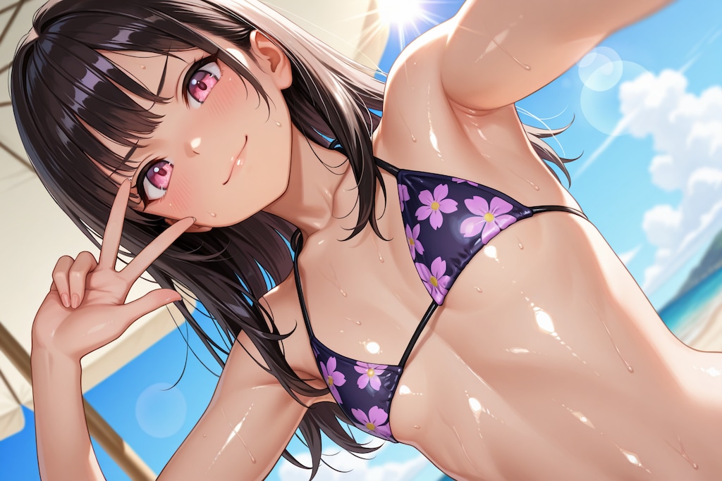 【本日の板野ちゃん】「ビーチバレー、ちょっと疲れたね♪」