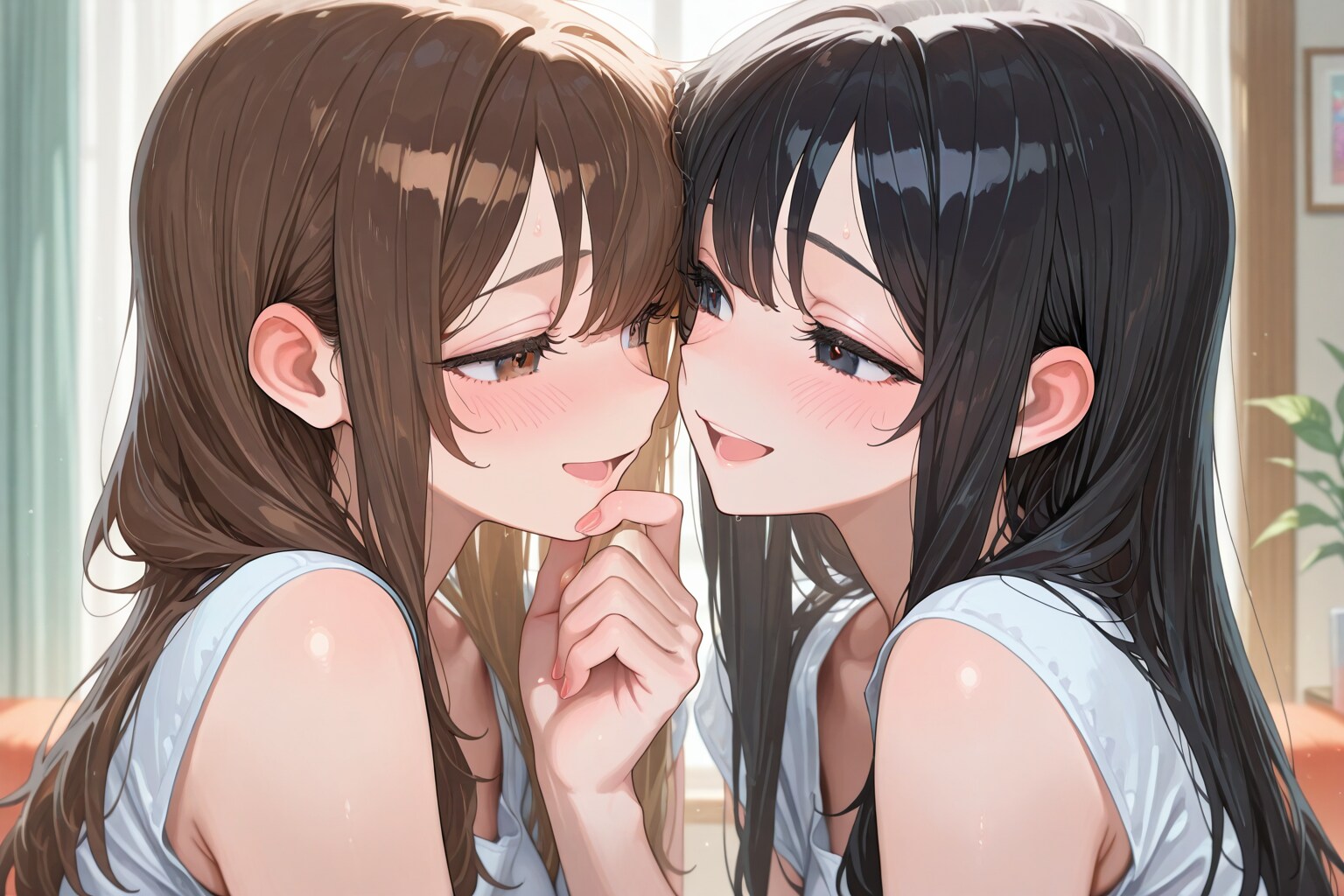顔を見合わせて