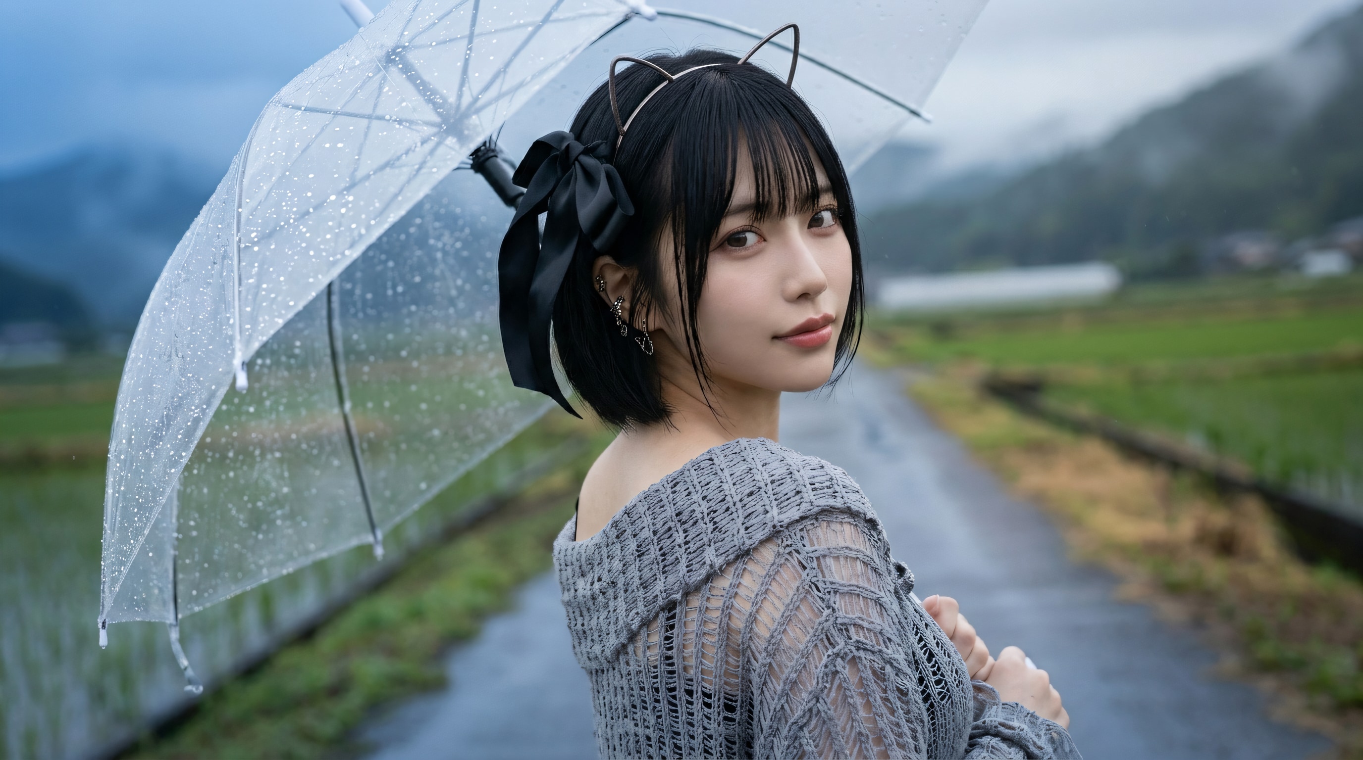 雨の散歩道