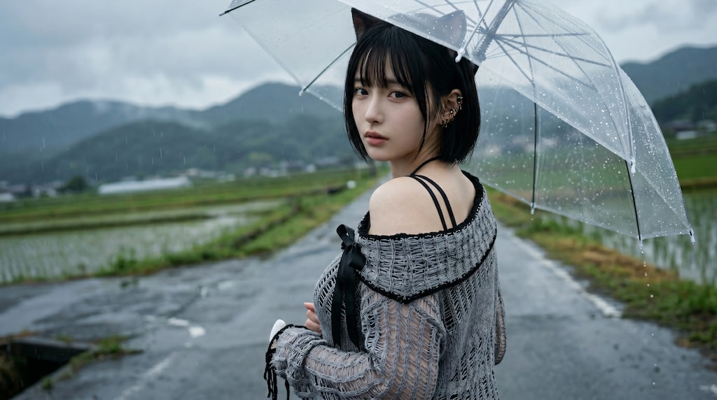 雨の散歩道