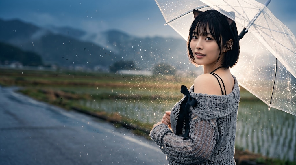 雨の散歩道