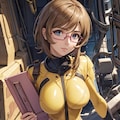 ボディスーツのメガネ美女 2枚目