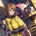 ボディスーツのメガネ美女 8枚目
