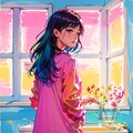 朝起きて出かける準備をするのピンクのパジャマ 11枚目