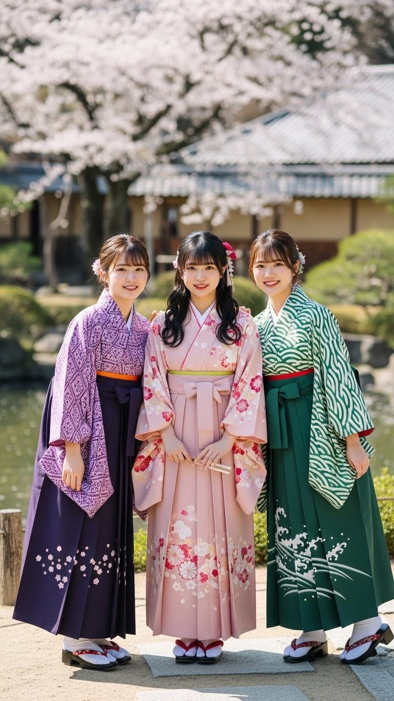 高等学校卒業生の袴姿《卒業記念》 | の人気AIイラスト・グラビア