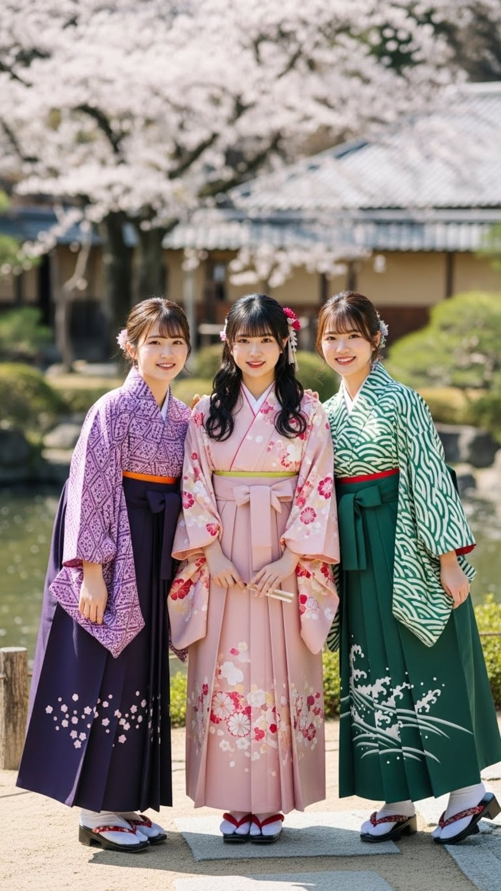 高等学校卒業生の袴姿《卒業記念》