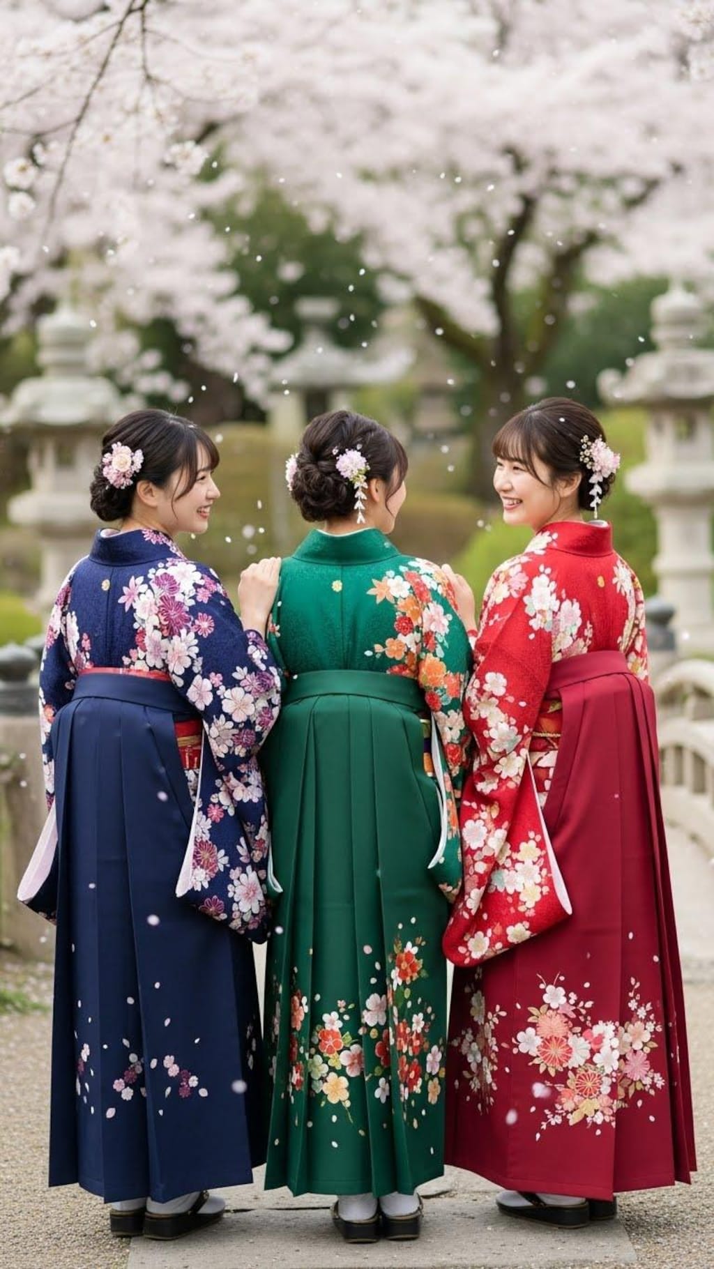 高等学校卒業生の袴姿《卒業記念》