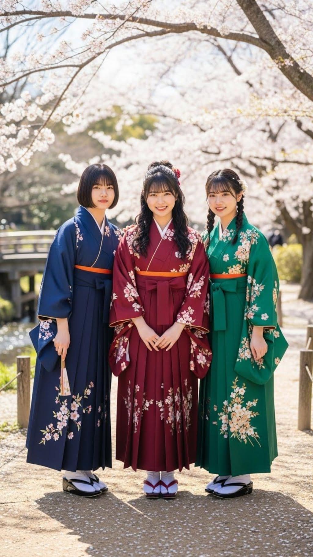 高等学校卒業生の袴姿《卒業記念》