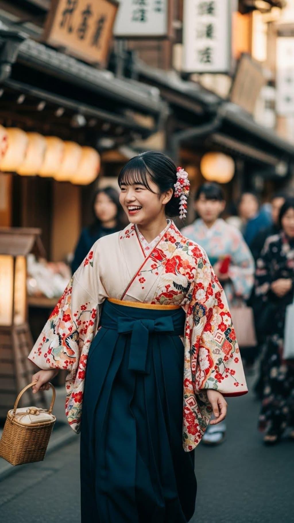 高等学校卒業生の袴姿《卒業記念》