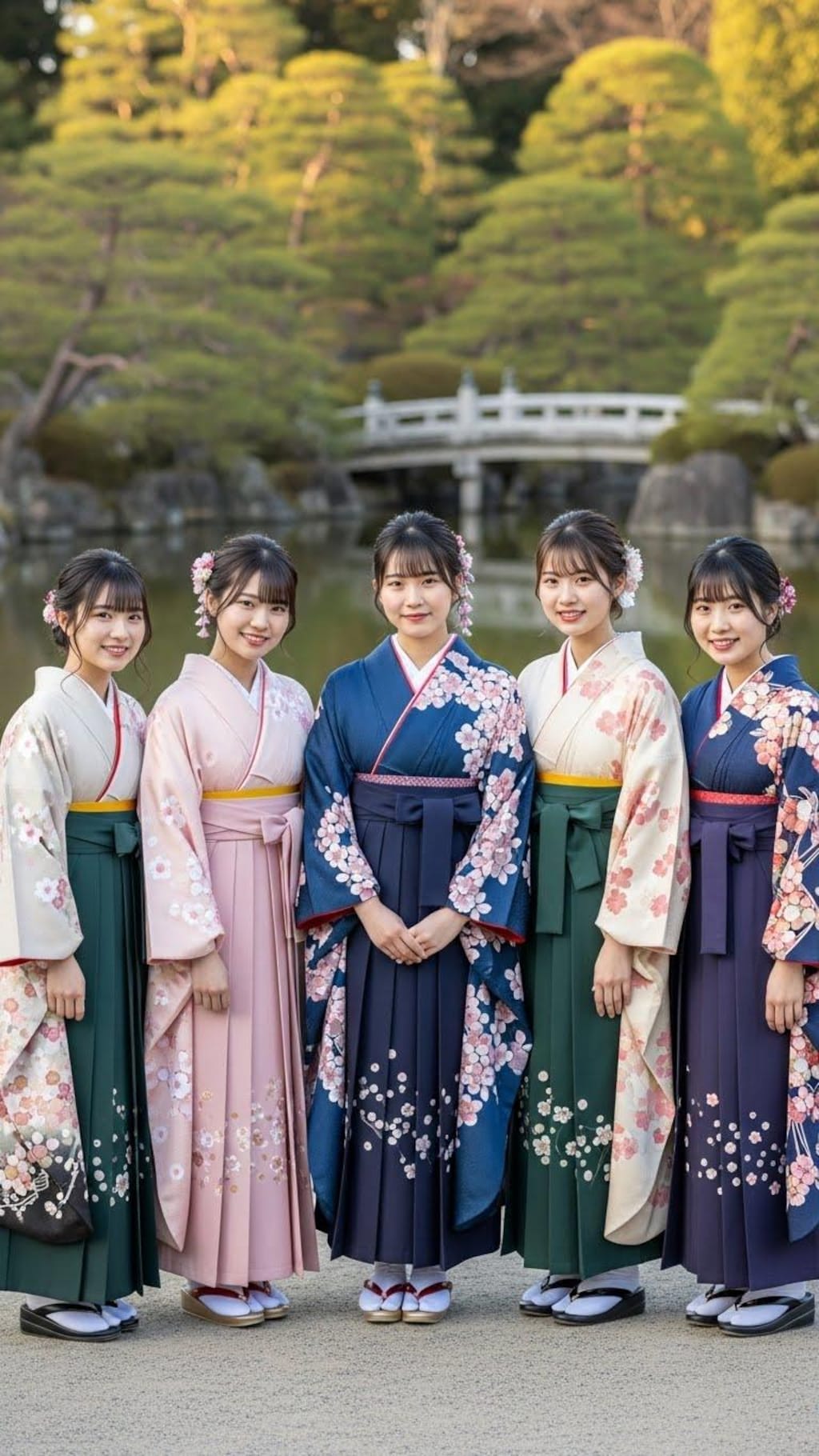 高等学校卒業生の袴姿《卒業記念》