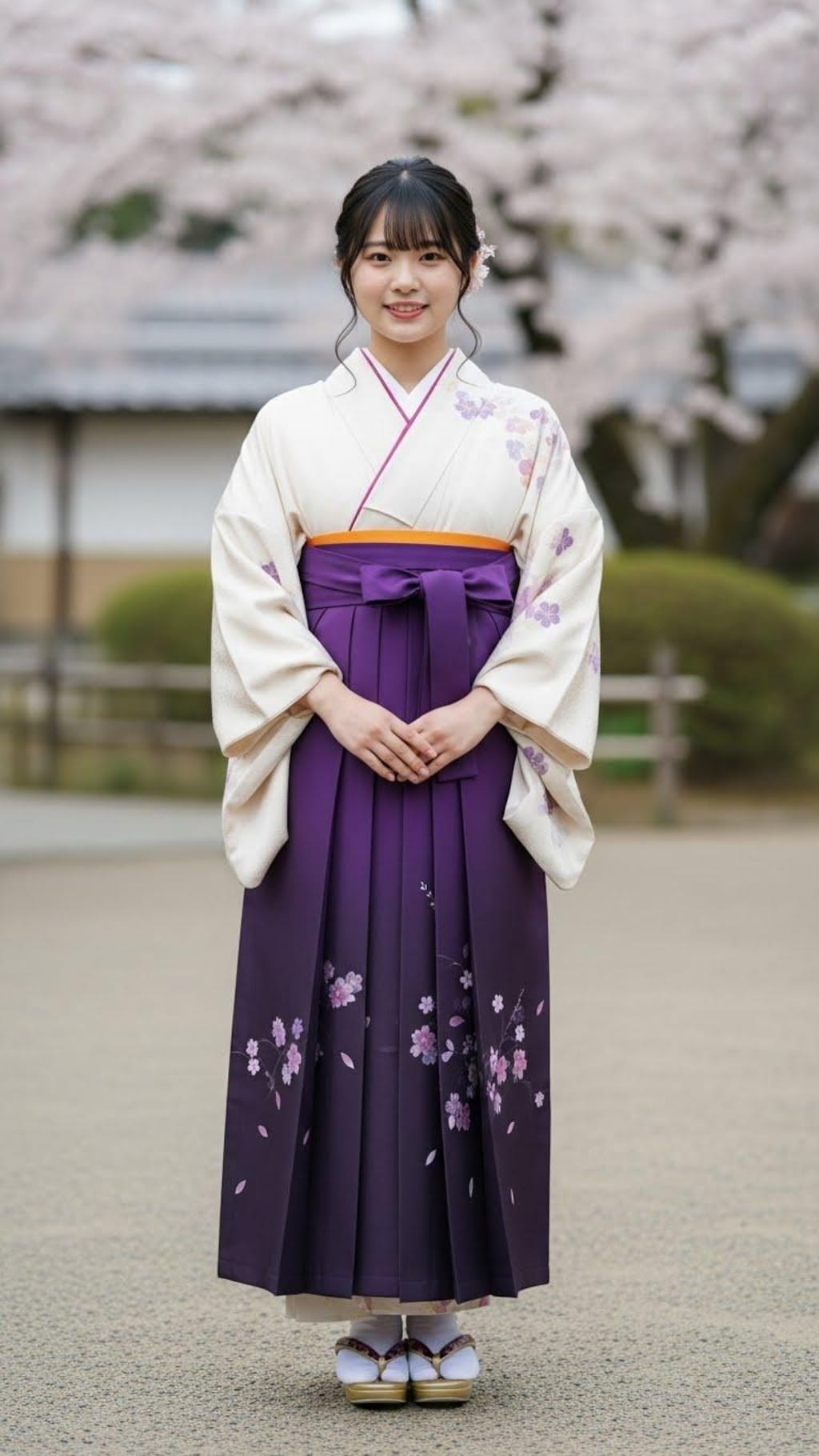 高等学校卒業生の袴姿《卒業記念》