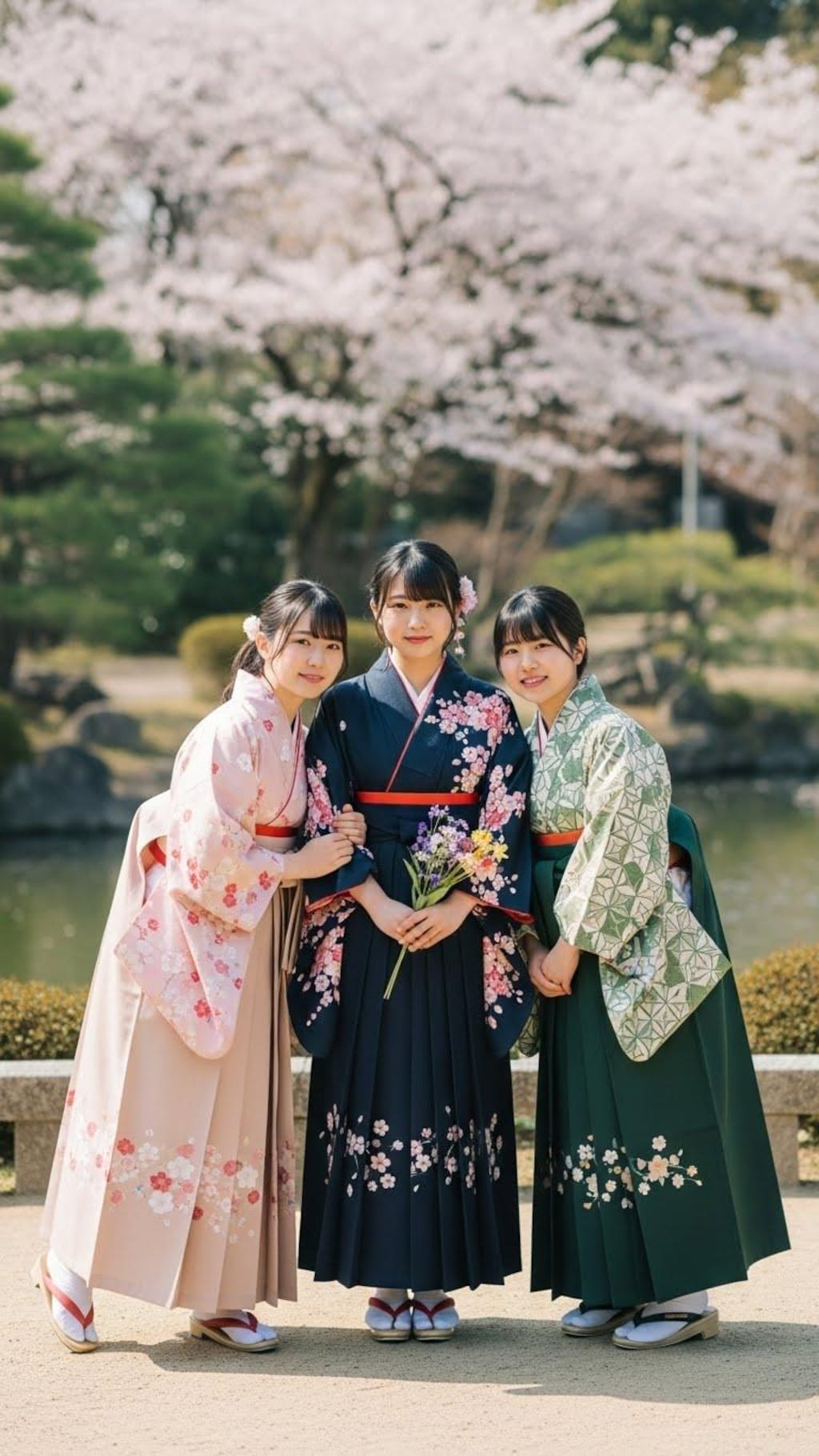 高等学校卒業生の袴姿《卒業記念》