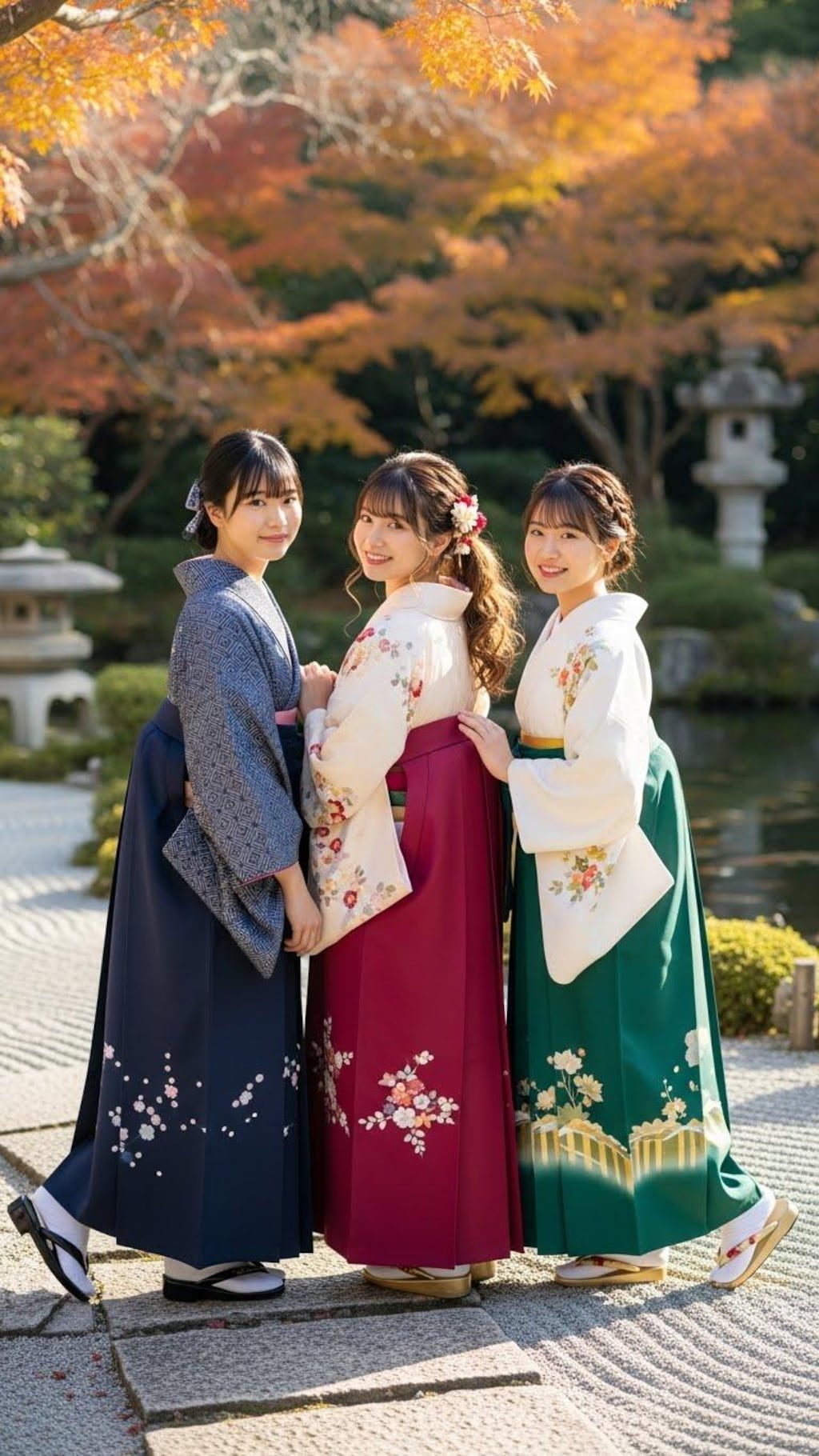 高等学校卒業生の袴姿《卒業記念》