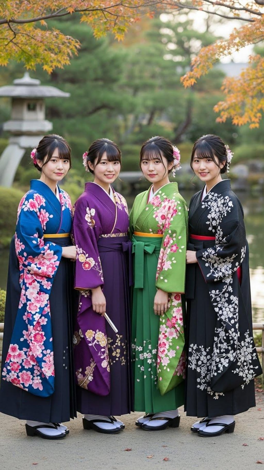 高等学校卒業生の袴姿《卒業記念》